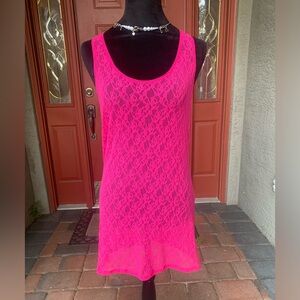 Cacique Pink Lace Tank Top